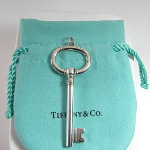 Tiffany & Co. Large 2.5" Oval Key Pendant Sterling Silver